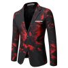 gentleman mens printed suit jacket blazers 8