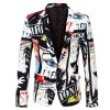 graffiti art slim fit suit jacket blazer 1