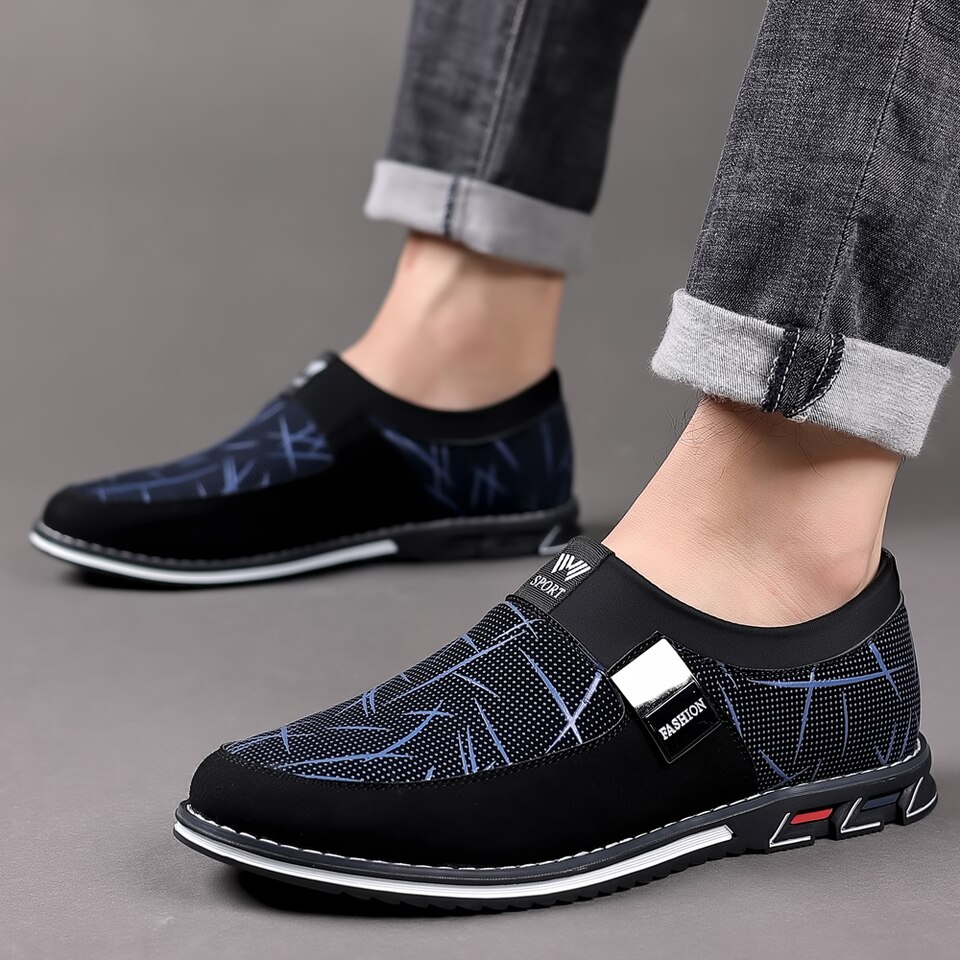 big size casual canvas mens slip on shoes loafers 19